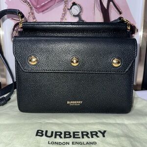Burberry Black Crossbody Bag with Gold Accents